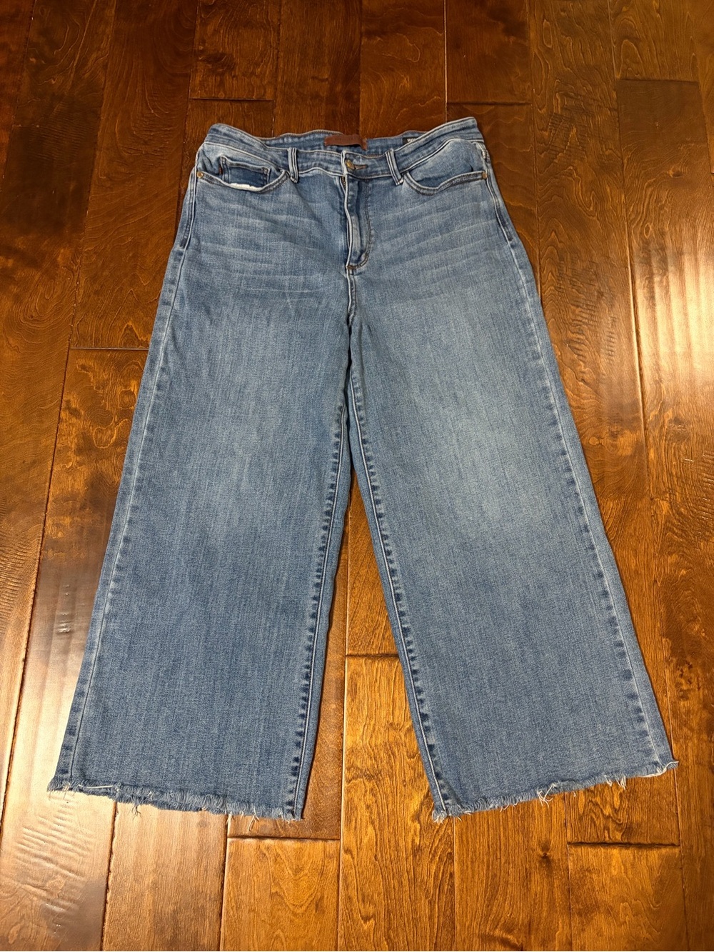 Judy Blue Light Blue Wide-Leg Cropped Jeans